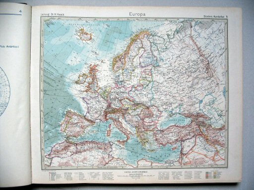 Stielers Hand-Atlas, 10. Aufl. (1926/27)
5. Europa
Europa / Europe
(1927,4 / III 24)