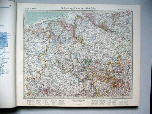 Stielers Hand-Atlas, 10. Aufl. (1926/27)
10. Oldenburg - Hannover - Westfalen
Oldenburg - Hannover - Westfalen
Oldenburg - Hanover - Westphalia
(1925,4 / V 21)