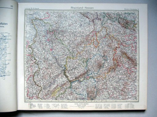 Stielers Hand-Atlas, 10. Aufl. (1926/27)
11. Rheinland - Hessen
Rijnland - Hessen / Rhineland - Hessen
(1927, 6 / IV 21)