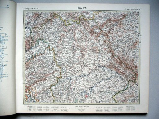 Stielers Hand-Atlas, 10. Aufl. (1926/27)
15. Bayern
Beieren / Bavaria
(1925,4 / VIII 21)