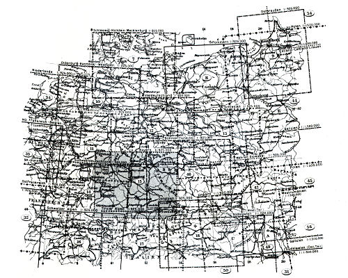 Stielers Hand-Atlas, 10. Aufl.
Bladwijzer Duitsland / Sheet index Germany