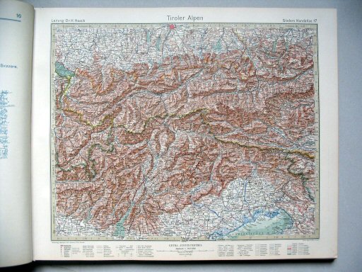 Stielers Hand-Atlas, 10. Aufl. (1926/27)
17. Tiroler Alpen
Tiroler Alpen / Tyrolese Alps
(1927,5 / VII 21)
