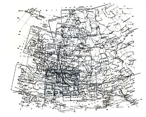 Stielers Hand-Atlas, 10. Aufl.
Bladwijzer Europa / Sheet index Europe