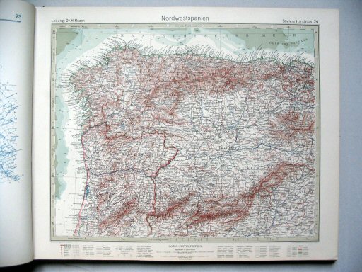 Stielers Hand-Atlas, 10. Aufl. (1926/27)
24. Nordwestspanien
Noordwest-Spanje / Northwest Spain
(1925,4 / V 21)