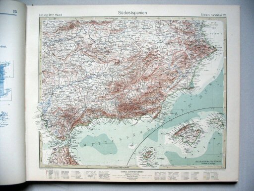 Stielers Hand-Atlas, 10. Aufl. (1926/27)
26. Südostspanien
Zuidoost-Spanje / Southeast Spain
(1926,4 / IX 21)