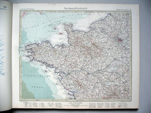 Stielers Hand-Atlas, 10. Aufl. (1926/27)
29. Nordwestfrankreich
Noordwest-Frankrijk / France Northwest
(1926,5 / XI 20)