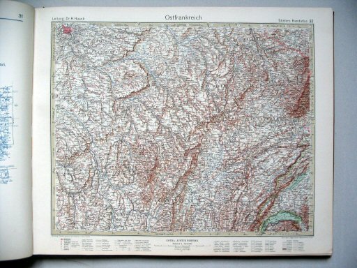 Stielers Hand-Atlas, 10. Aufl. (1926/27)
32. Ostfrankreich
Oost-Frankrijk / Eastern France
(1927,4 / XII 20)