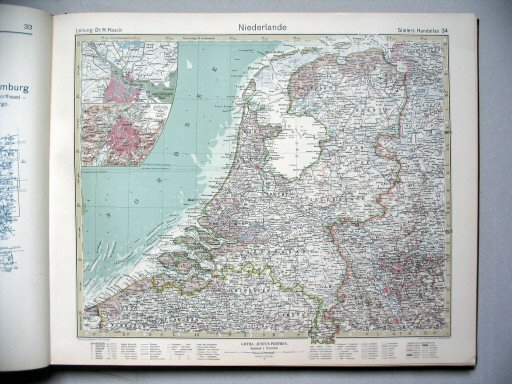 Stielers Hand-Atlas, 10. Aufl. (1926/27)
34. Niederlande
Nederland / Netherlands
(1926,5 / XI 20)