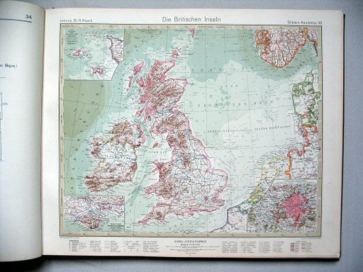 Stielers Hand-Atlas, 10. Aufl. (1926/27)
35. Die Britischen Inseln
Britse Eilanden / British Isles
(1927,4 / VII 23)