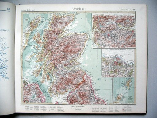 Stielers Hand-Atlas, 10. Aufl. (1926/27)
36. Schottland
Schotland / Scotland
(1926,4 / II 23)