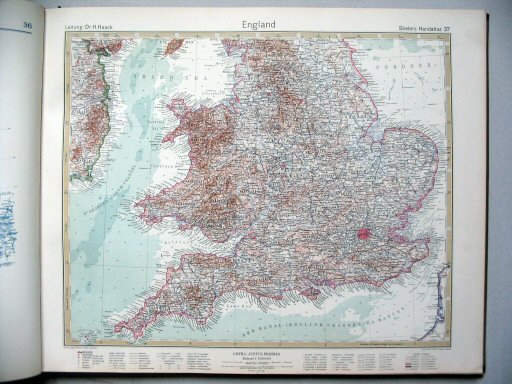 Stielers Hand-Atlas, 10. Aufl. (1926/27)
37. England
Engeland / England
(1927,4 / IV 23)
