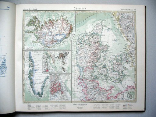 Stielers Hand-Atlas, 10. Aufl. (1926/27)
39. Dänemark
Denemarken / Denmark
(1927,4 / VII 23)