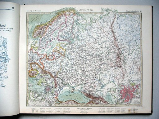 Stielers Hand-Atlas, 10. Aufl. (1926/27)
42. Osteuropa
Oost-Europa / Eastern Europe
(1927,4 / VIII 27)