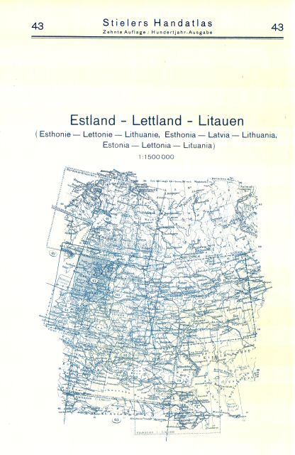 Stielers Hand-Atlas, 10. Aufl. (1926/27)
43. Achterkant / Reverse side