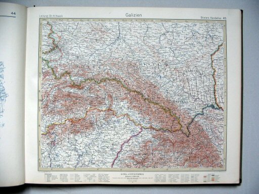 Stielers Hand-Atlas, 10. Aufl. (1926/27)
45. Galizien
Galicië / Galicia
(1927,4 / IV 23)