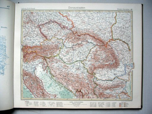 Stielers Hand-Atlas, 10. Aufl. (1926/27)
48. Donaustaaten
Donaustaten / Danubian States
(1927,4 / X 23)