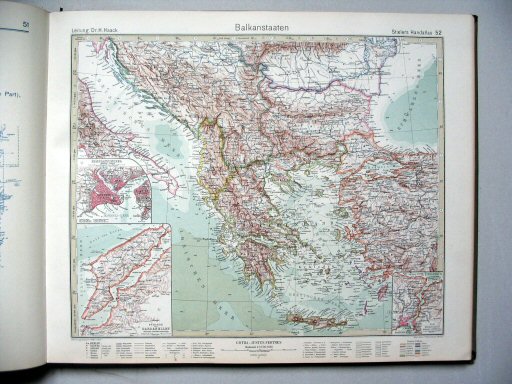 Stielers Hand-Atlas, 10. Aufl. (1926/27)
52. Balkanstaaten
Balkanstaten / Balkan States
(1927,4 / XII 23)
