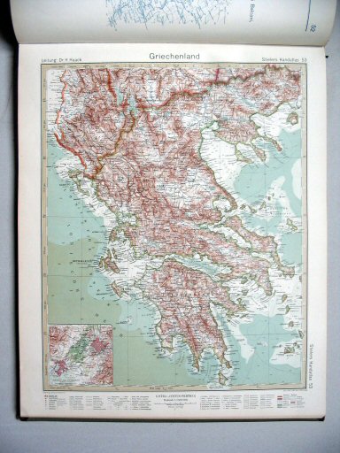 Stielers Hand-Atlas, 10. Aufl. (1926/27)
53. Griechenland
Griekenland / Greece
(1927,4 / X 22)