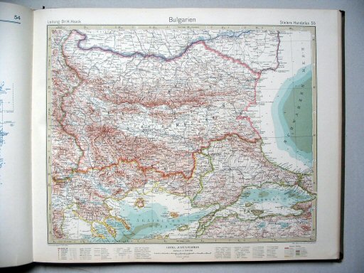 Stielers Hand-Atlas, 10. Aufl. (1926/27)
55. Bulgarien
Bulgarije / Bulgaria
(1926,4 / VIII 22)