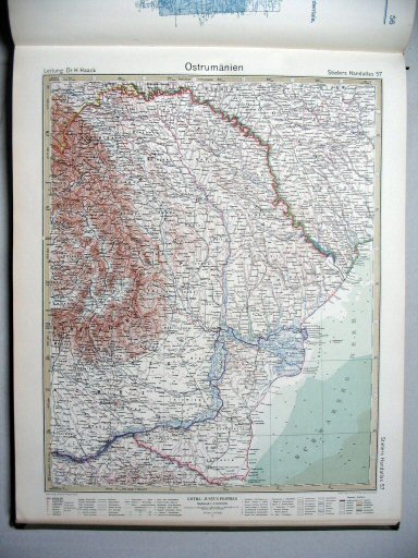Stielers Hand-Atlas, 10. Aufl. (1926/27)
57. Ostrumänien
Oost-Roemenië / Eastern Rumania
(1927,5 / I 23)