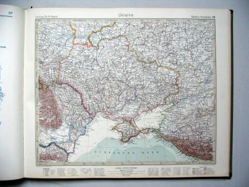 Stielers Hand-Atlas, 10. Aufl. (1926/27)
58. Ukraine
Oekraïne / Ukraine
(1927,4 / VIII 27)