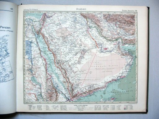 Stielers Hand-Atlas, 10. Aufl. (1926/27)
66. Arabien
Arabië / Arabia
(1925,5 / II 21)
