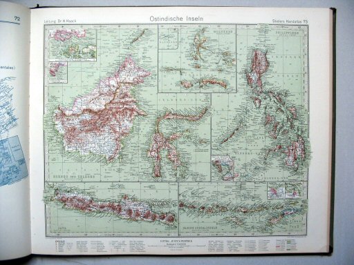 Stielers Hand-Atlas, 10. Aufl. (1926/27)
73. Ostindische Inseln
Oostindische eilanden / East Indian Archipelago
(1926,4 / X 21)