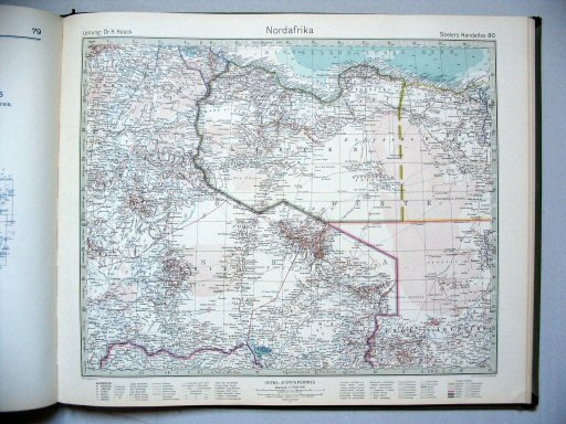 Stielers Hand-Atlas, 10. Aufl. (1926/27)
80. Nordafrika
Noord-Afrika / North Africa
(1925,3 / II 24)