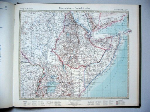 Stielers Hand-Atlas, 10. Aufl. (1926/27)
84. Abessinien - Somaliländer
Abessinië - Somaliland / The Somali-Lands
(1927,5 / XII 24)