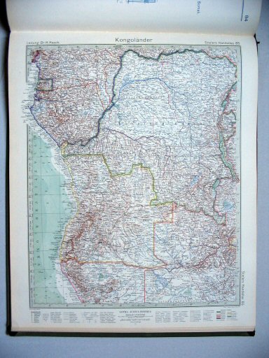 Stielers Hand-Atlas, 10. Aufl. (1926/27)
85. Kongoländer
Kongo / The Congo-Lands
(1926,4 / I 25)