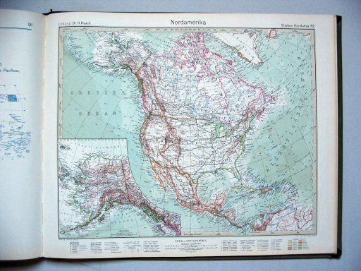 Stielers Hand-Atlas, 10. Aufl. (1926/27)
92. Nordamerika
Noord-Amerika / North America
(1927,3 / --)