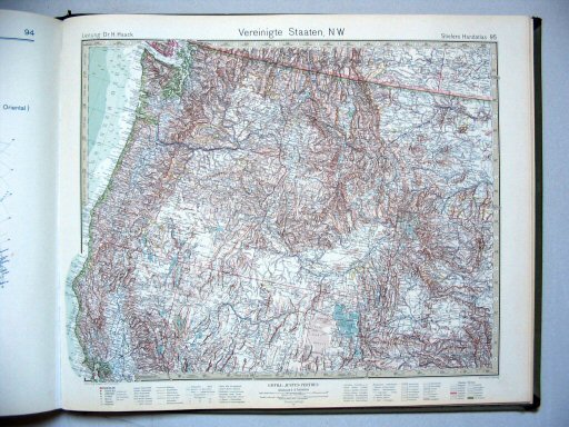 Stielers Hand-Atlas, 10. Aufl. (1926/27)
95. Vereinigte Staaten, NW
Verenigde Staten, NW / United States NW
(1927,5 / VII 24)