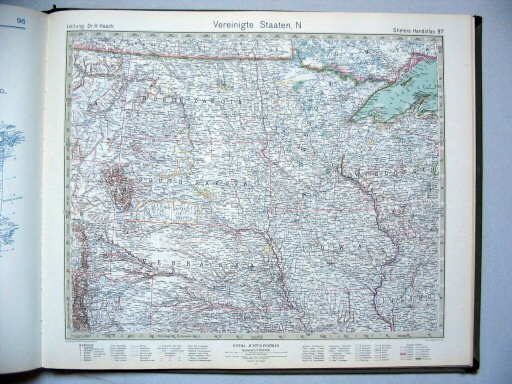 Stielers Hand-Atlas, 10. Aufl. (1926/27)
97. Vereinigte Staaten, N
Verenigde Staten, N / United States N
(1927,3 / II 25)