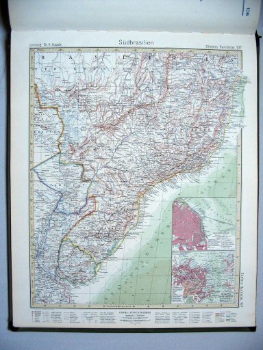 Stielers Hand-Atlas, 10. Aufl. (1926/27)
107. Südbrasilien
Zuid-Brazilië / South Brasil
(1926,4 / XI 24)