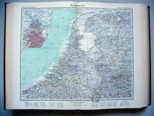 Stielers Hand-Atlas, 10. Aufl. (1934/36)
34. Niederlande
Nederland / Netherlands
(1936,10 / IX 32)