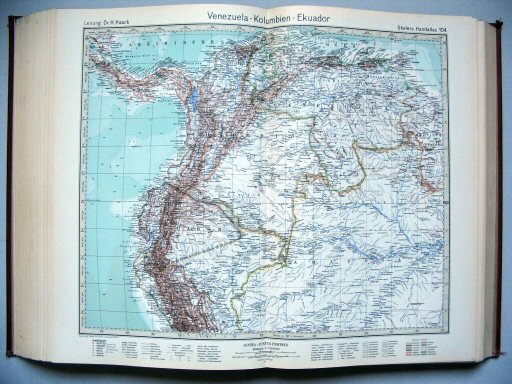 Stielers Hand-Atlas, 10. Aufl. (1934/36)
104. Venezuela - Kolumbien - Ekuador
Venezuela - Colombia - Ecuador
(1937,8 / XI 35)