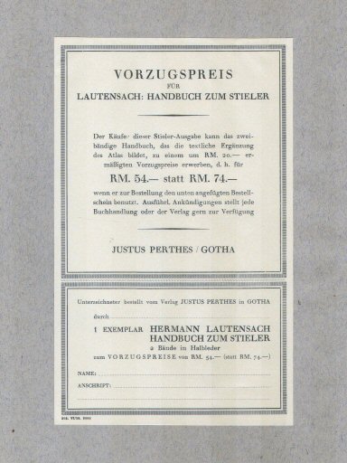 Stielers Hand-Atlas, 10. Aufl. (1939)
Waardebon handboek / Coupon handbook
(305. VI/38. 3000)