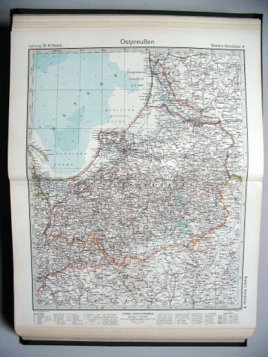 Stielers Hand-Atlas, 10. Aufl. (1939)
9. Ostpreußen
Oost-Pruisen / East Prussia
(1939,11 / II 39)