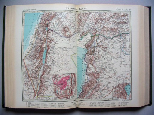 Stielers Hand-Atlas, 10. Aufl. (1939)
64. Palästina - Syrien
Palestina - Syrië / Palestine - Syria
(1938,10 / XII 30)