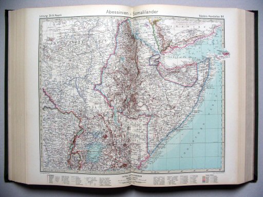 Stielers Hand-Atlas, 10. Aufl. (1939)
84. Abessinien - Somaliländer
Abessinië - Somaliland / The Somali-Lands
(1937,11 / VIII 31)