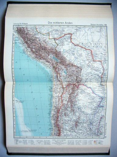 Stielers Hand-Atlas, 10. Aufl. (1939)
105. Die mittleren Anden
Centrale Andes / The Central Andes
(1939,10 / X 32)