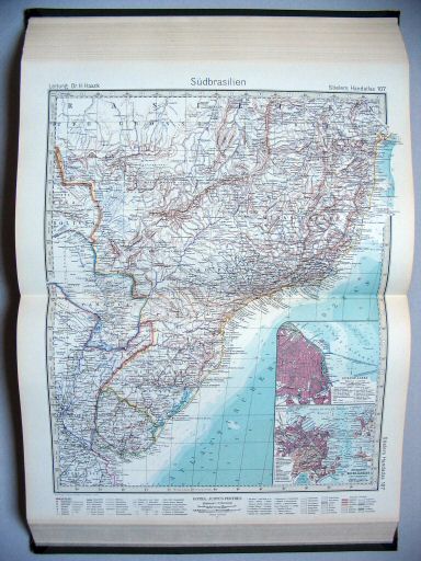 Stielers Hand-Atlas, 10. Aufl. (1939)
107. Südbrasilien
Zuid-Brazilië / South Brasil
(1939,10 / X 32)