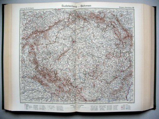 Stielers Hand-Atlas, 10. Aufl. (1942)
46. Sudetenland - Böhmen
Bohemen / Bohemia
(1940,11 / XII 38)