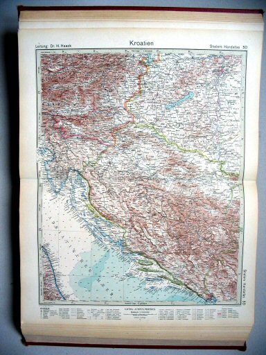Stielers Hand-Atlas, 10. Aufl. (1942)
50. Kroatien
Kroatië / Croatia
(1942,11 / IX 32)