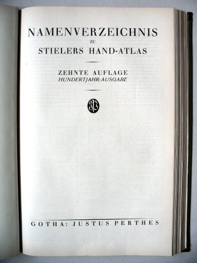 Stielers Hand-Atlas, 1945
Register: titelpagina / Index: title page