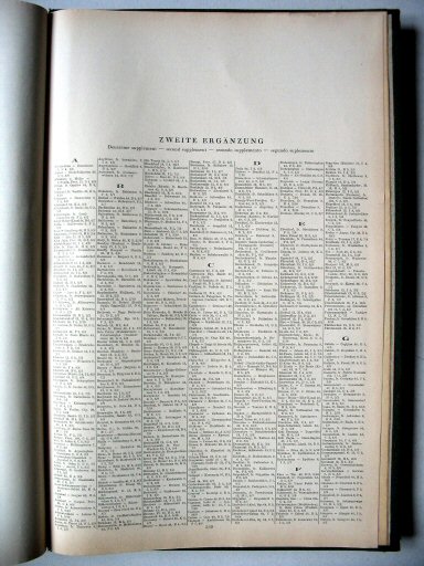 Stielers Hand-Atlas, 1945
Register: tweede supplement / Index: second supplement