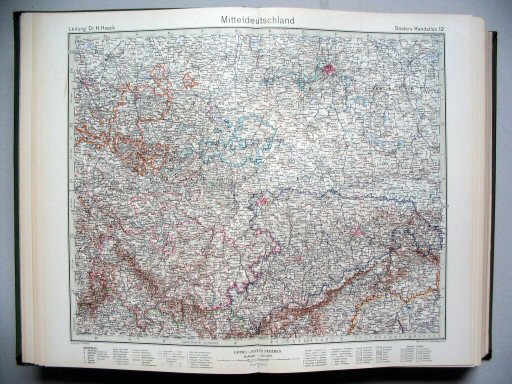 Stielers Hand-Atlas, 1945
12. Mitteldeutschland
Midden-Duitsland / Central Germany
(1944,12 / III 39)