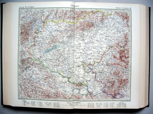 Stielers Hand-Atlas, 1945
49. Ungarn
Hongarije / Hungary
(1942,12 / VIII 31)