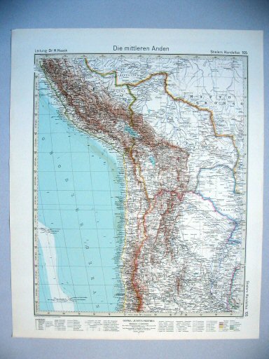 Stielers Hand-Atlas, 10. Aufl. (1945)
105. Die mittleren Anden
Centrale Andes / The Central Andes
(1944,11 / X 32)