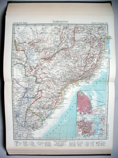 Stielers Hand-Atlas, 1945
107. Südbrasilien
Zuid-Brazilië / South Brasil
(1944,11 / X 32)